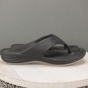 Aetrex Comfort Slide Sandals Mens 10 Black Synthetic Orthopedic